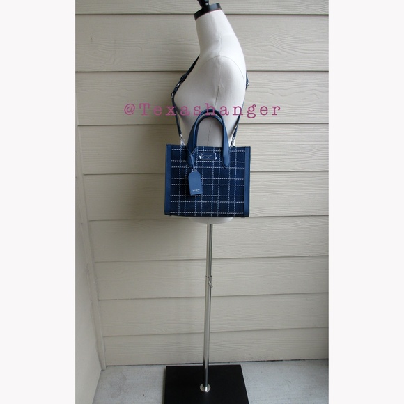 NWT Kate Spade Manhattan Denim Check Small Tote - Picture 8 of 14